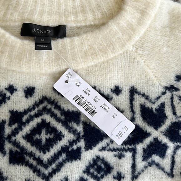 J. Crew Fair Isle Sweater Medium NWT - Picture 5 of 7